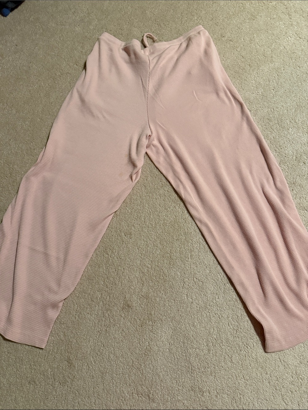 GapBody Soft Ribbed Wide-Leg Pajama Pants - Light Blush - Picture 6 of 10